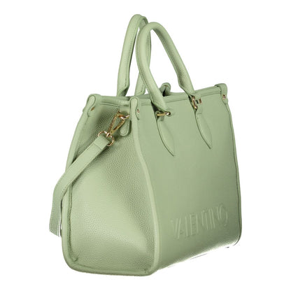 Mario Valentino Green Polyethylene Handbag with adjustable strap, two handles, internal pocket, and logo details.