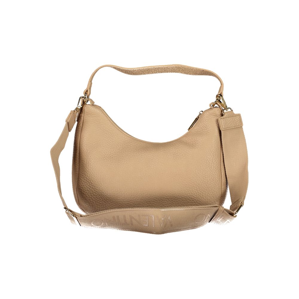Mario Valentino Beige Polyethylene Handbag with adjustable strap, zip closure, and internal pockets