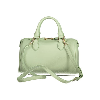 Mario Valentino Green Polyethylene Women Handbag with adjustable strap, two handles, and elegant design.