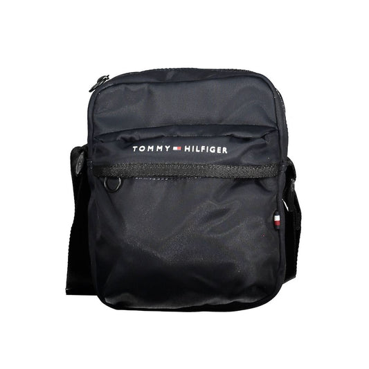 Tommy Hilfiger Blue Polyester Men Shoulder Bag with logo seen on front pocket