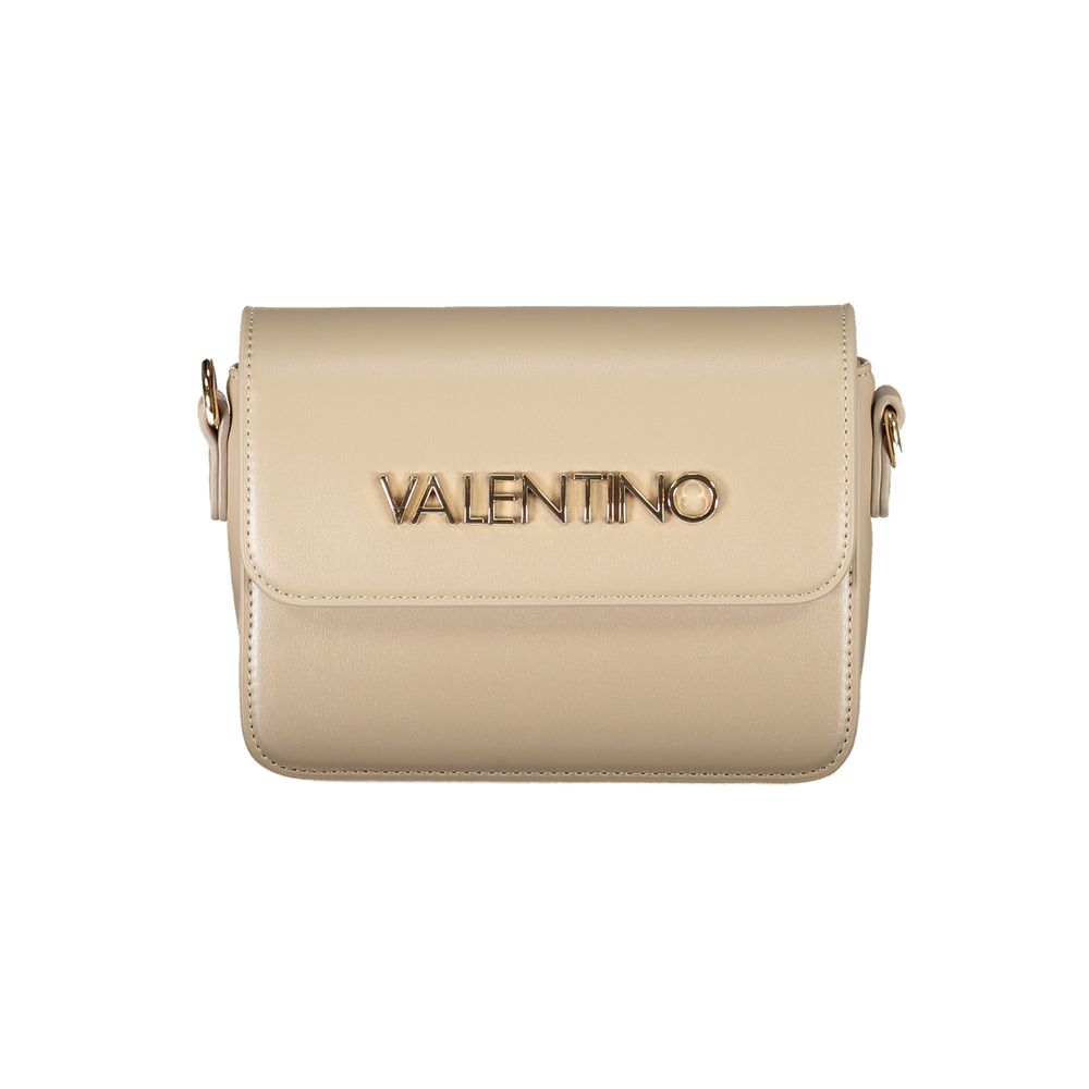 Mario Valentino Beige Polyethylene Women Handbag with adjustable shoulder strap and automatic closure for eco-conscious fashion.