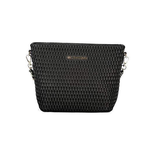 Mario Valentino Black Polyethylene Women Handbag with sleek design and removable handle, showcasing modern fashion-forward style.