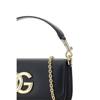 Dolce & Gabbana Black Calf Leather Bos Taurus Handbag