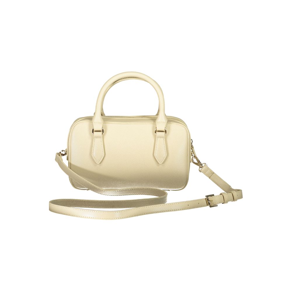 Mario Valentino Beige Polyethylene Women Handbag with adjustable strap and durable design.