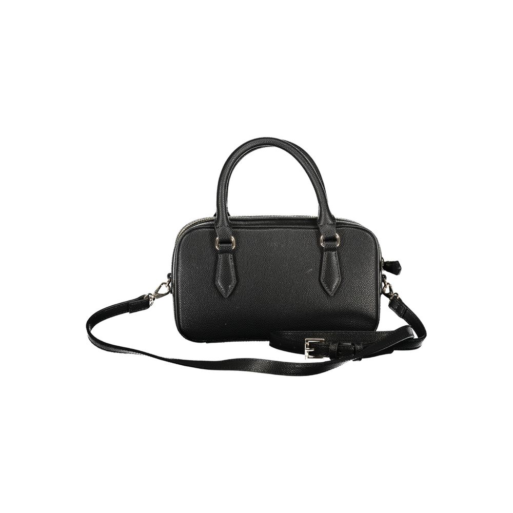 Mario Valentino Black Polyethylene Women Handbag with removable shoulder strap and sleek handles