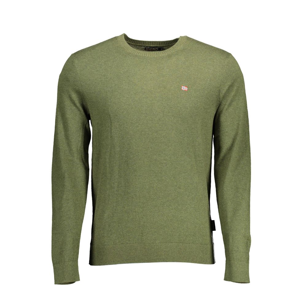 Napapijri Green Cotton Men Sweater NA-11911-XXL