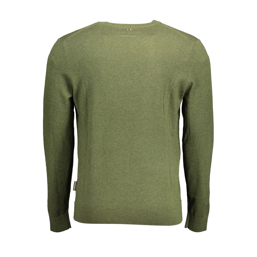 Napapijri Green Cotton Men Sweater NA-11911-XXL