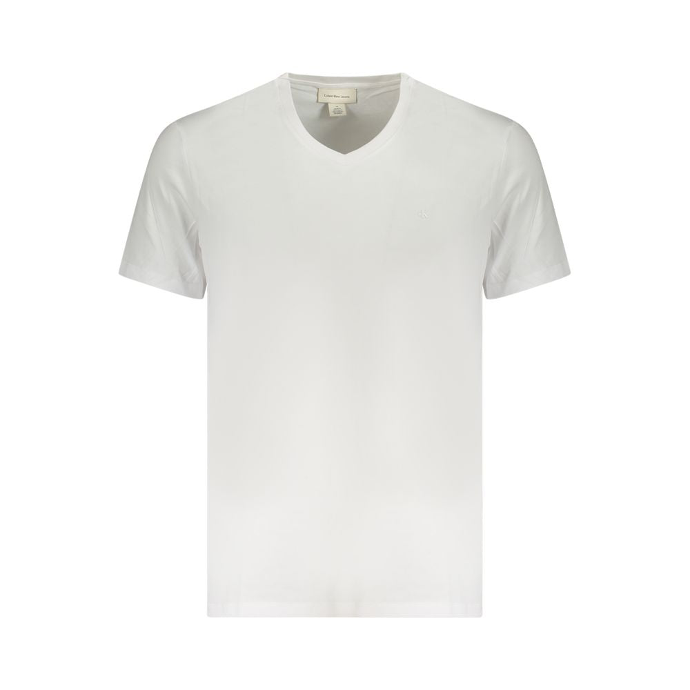 Calvin Klein White Cotton Men T-Shirt