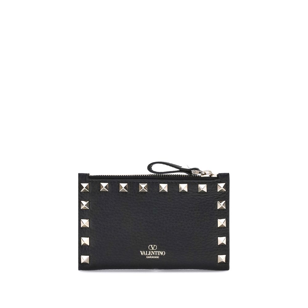 Valentino Garavani Black Calf Leather Bos Taurus Wallet Valentino Garavani