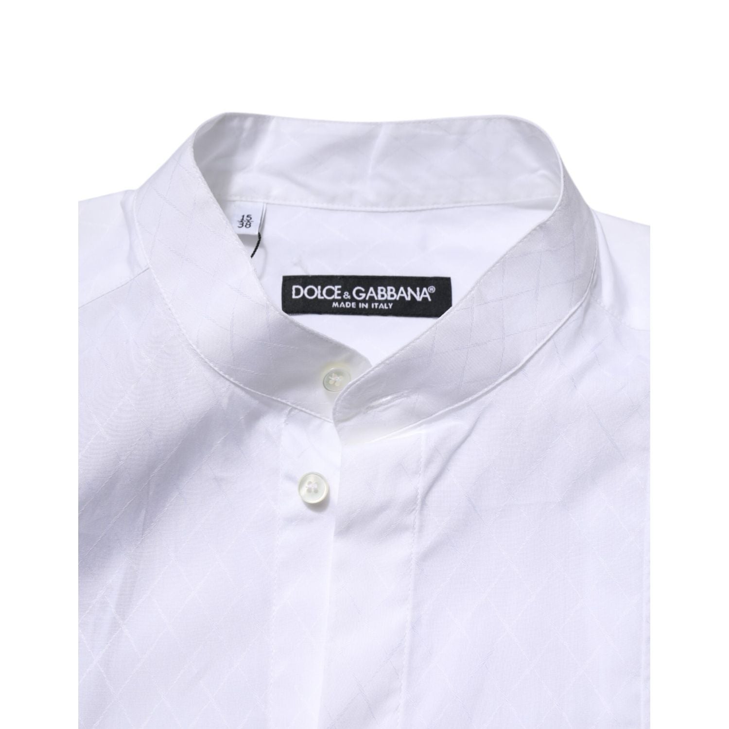 Dolce & Gabbana White Cotton Slim Long Sleeves Formal Shirt