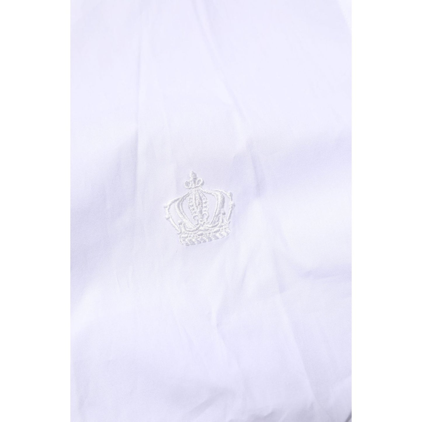 Dolce & Gabbana White Cotton Long Sleeves GOLD Formal Shirt