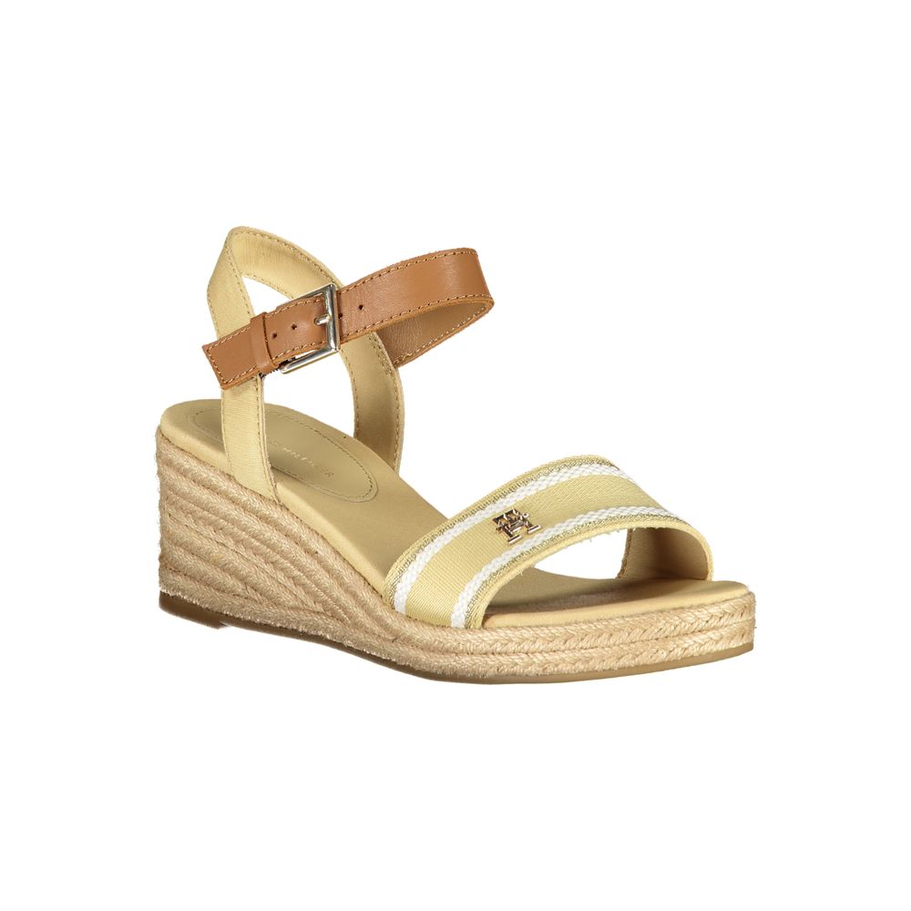 Tommy Hilfiger Beige Polyester Wedge Sandals