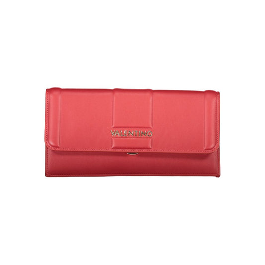 Mario Valentino Red Polyethylene Women Handbag with chain strap and internal pocket, showcasing fashion and functionality.