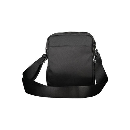 Calvin Klein Black Polyester Men Shoulder Bag with adjustable strap, minimalist design, perfect for everyday use.