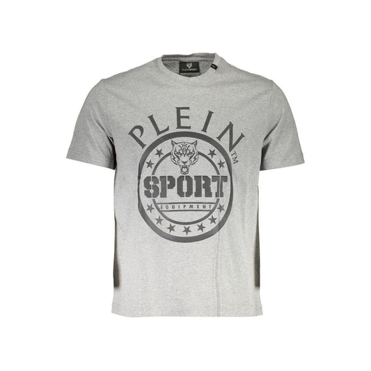 Plein Sport Gray Cotton T-Shirt