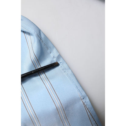 Dolce & Gabbana Blue Striped MARTINI Long Sleeves Dress Shirt