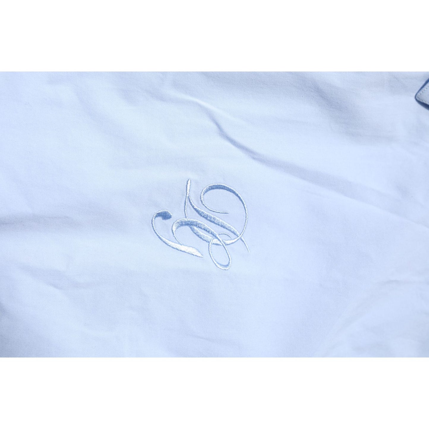 Dolce & Gabbana Sky Blue Cotton GOLD Long Sleeves Dress Shirt