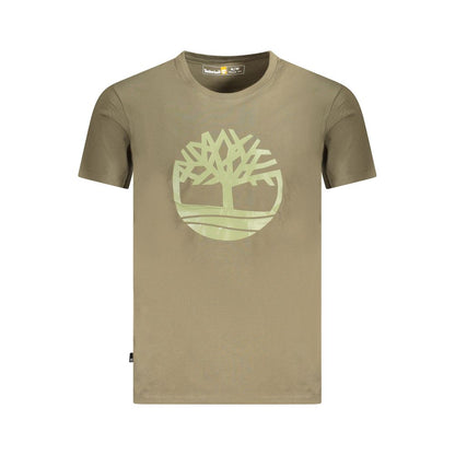 Timberland Verde Cotton Men T-Shirt
