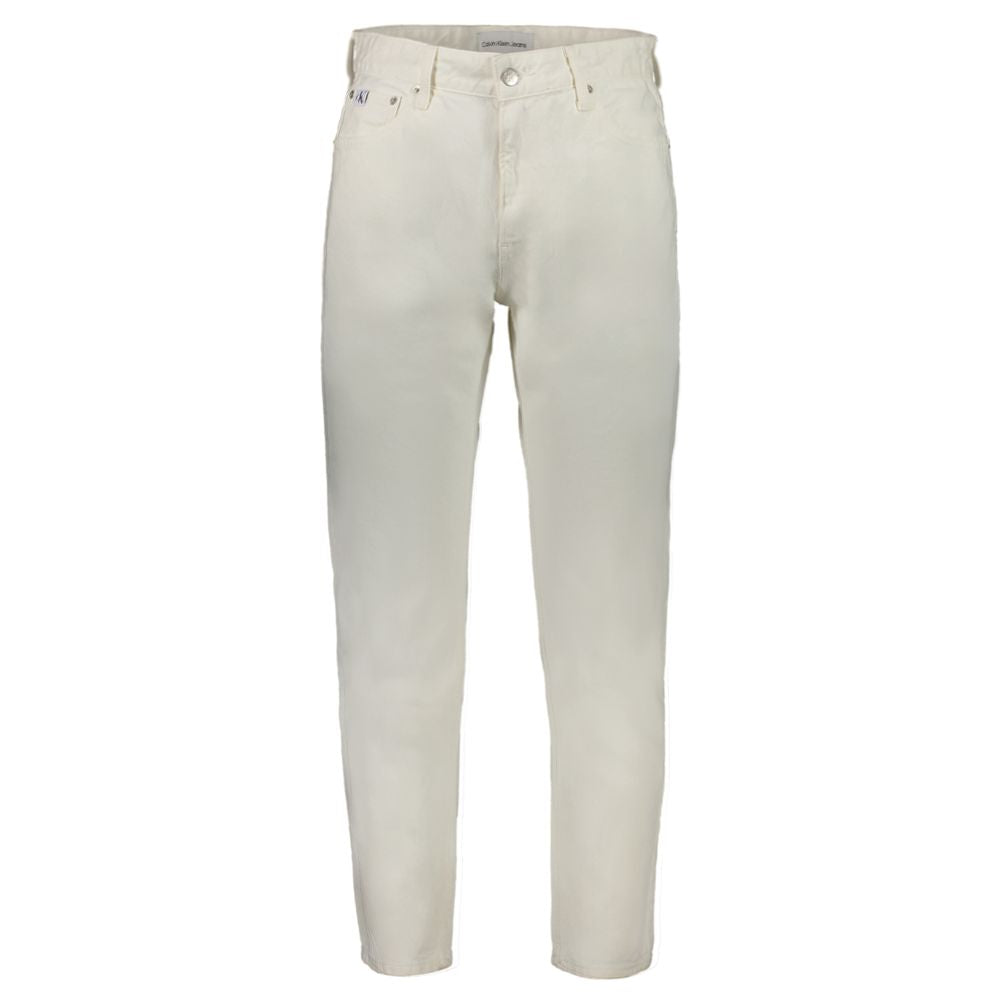 Calvin Klein White Cotton Jeans Denim