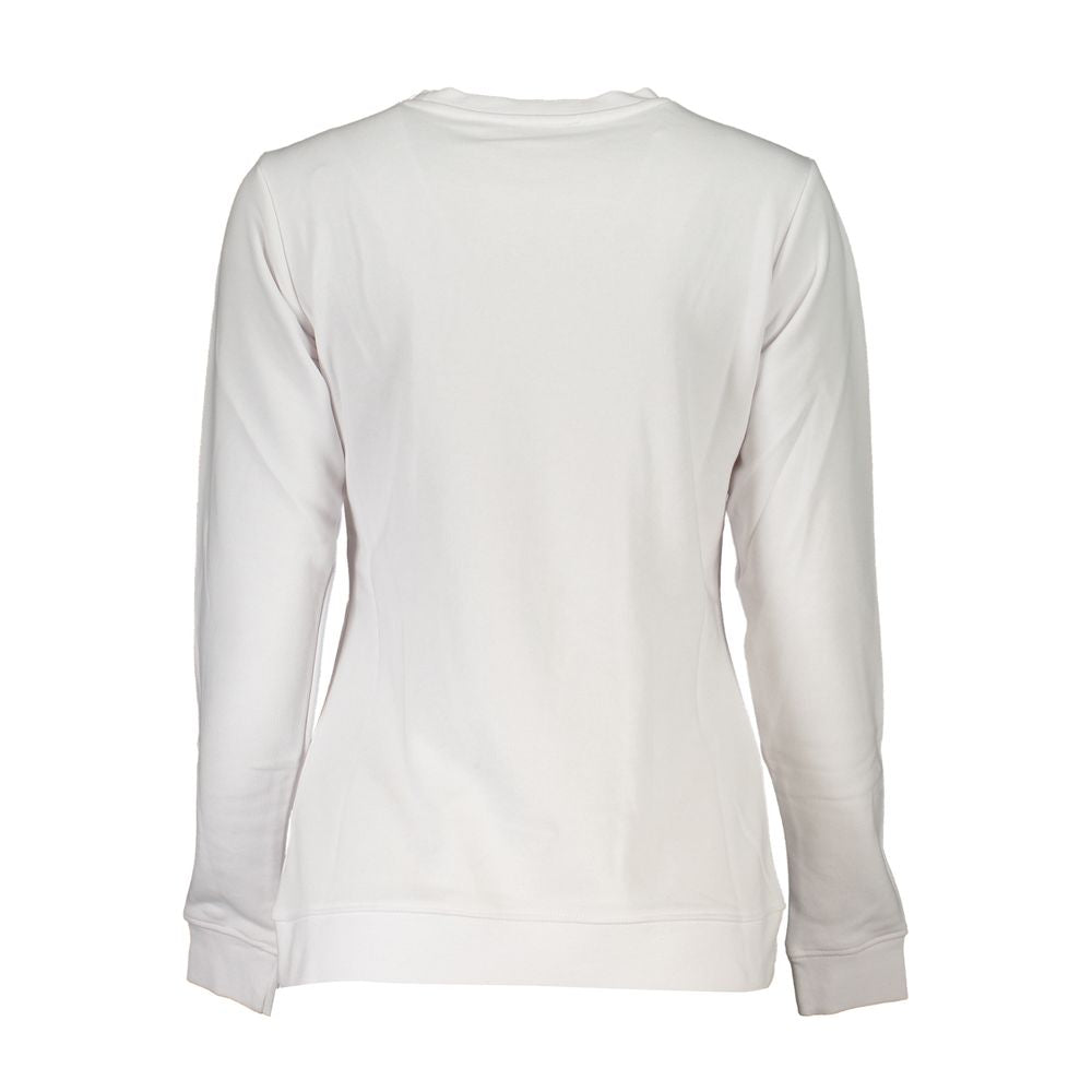 Cavalli Class White Cotton Sweatshirt