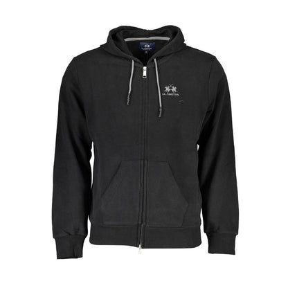 La Martina Black Cotton Sweatshirt