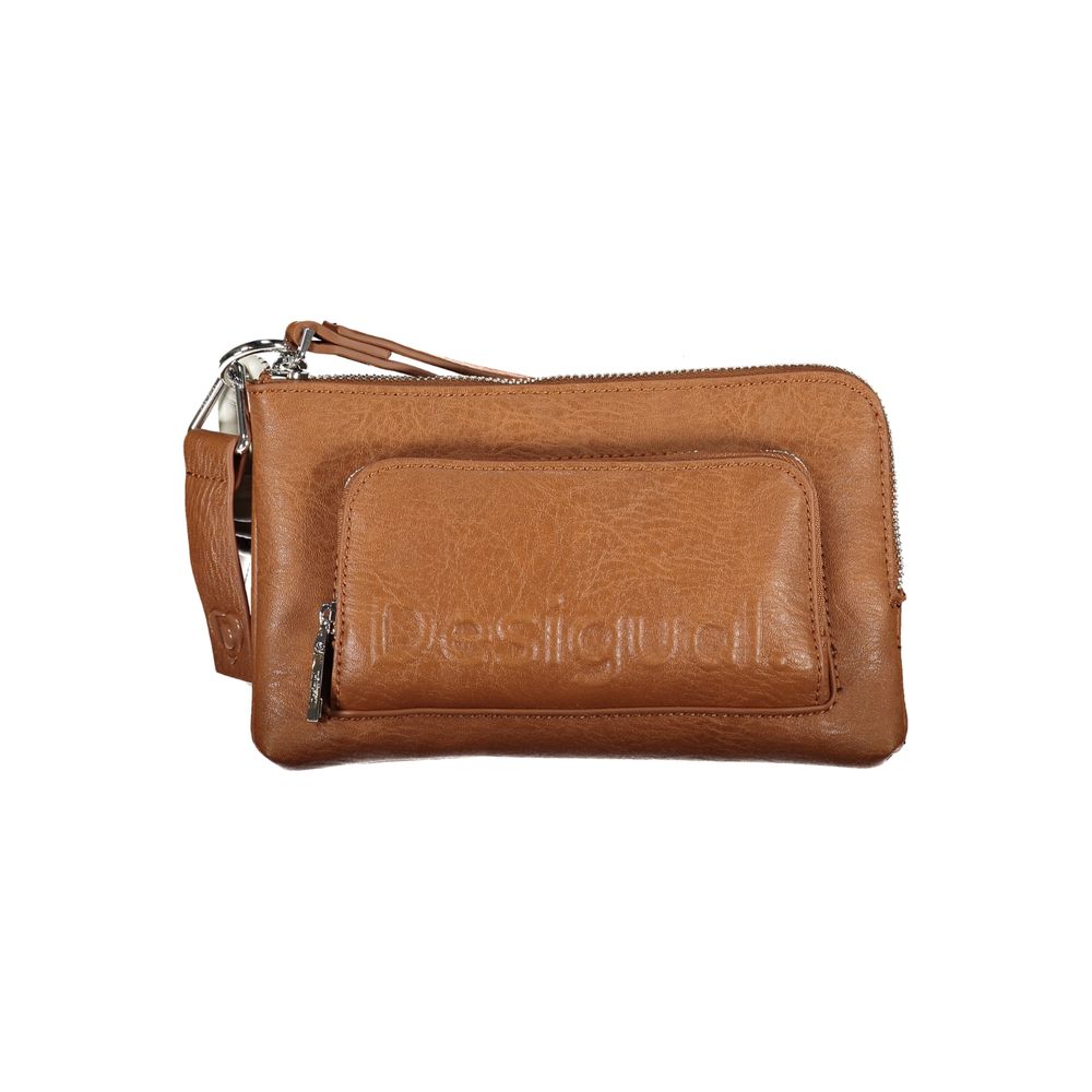 Desigual Marrone Poliuretano Women Shoulder Bag