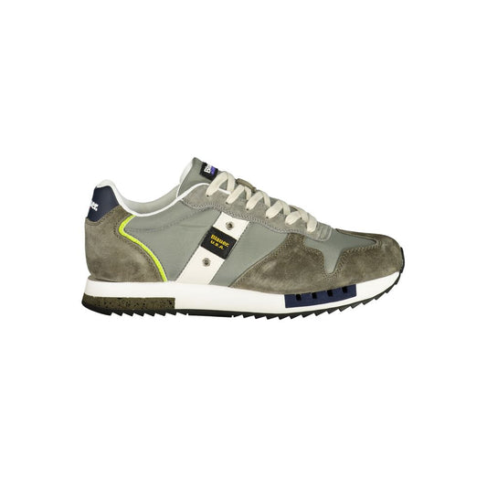 Blauer Green Polyester Mens Sneaker with removable footbed and contrasting details