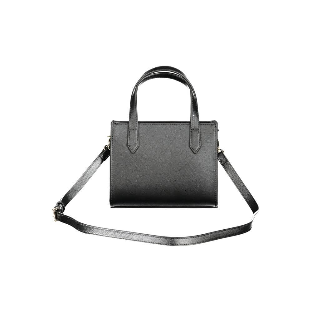 Front view with bag zipped and handles upright.