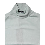 Dolce & Gabbana Light Green Silk Turtleneck 3/4 Sleeves Top