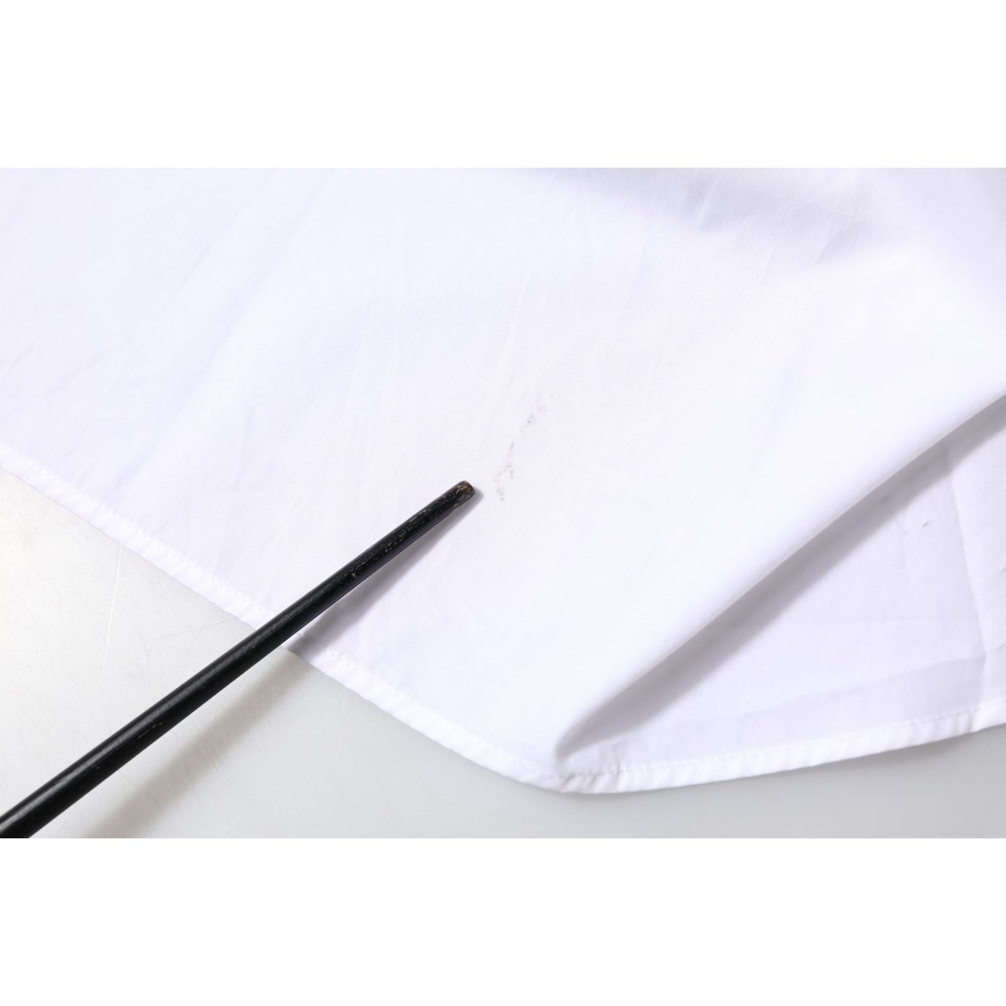 Dolce & Gabbana White Cotton Collared Shirt Long Sleeve Top