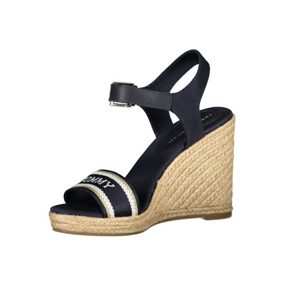 Tommy Hilfiger Blue Polyester Wedge Sandals