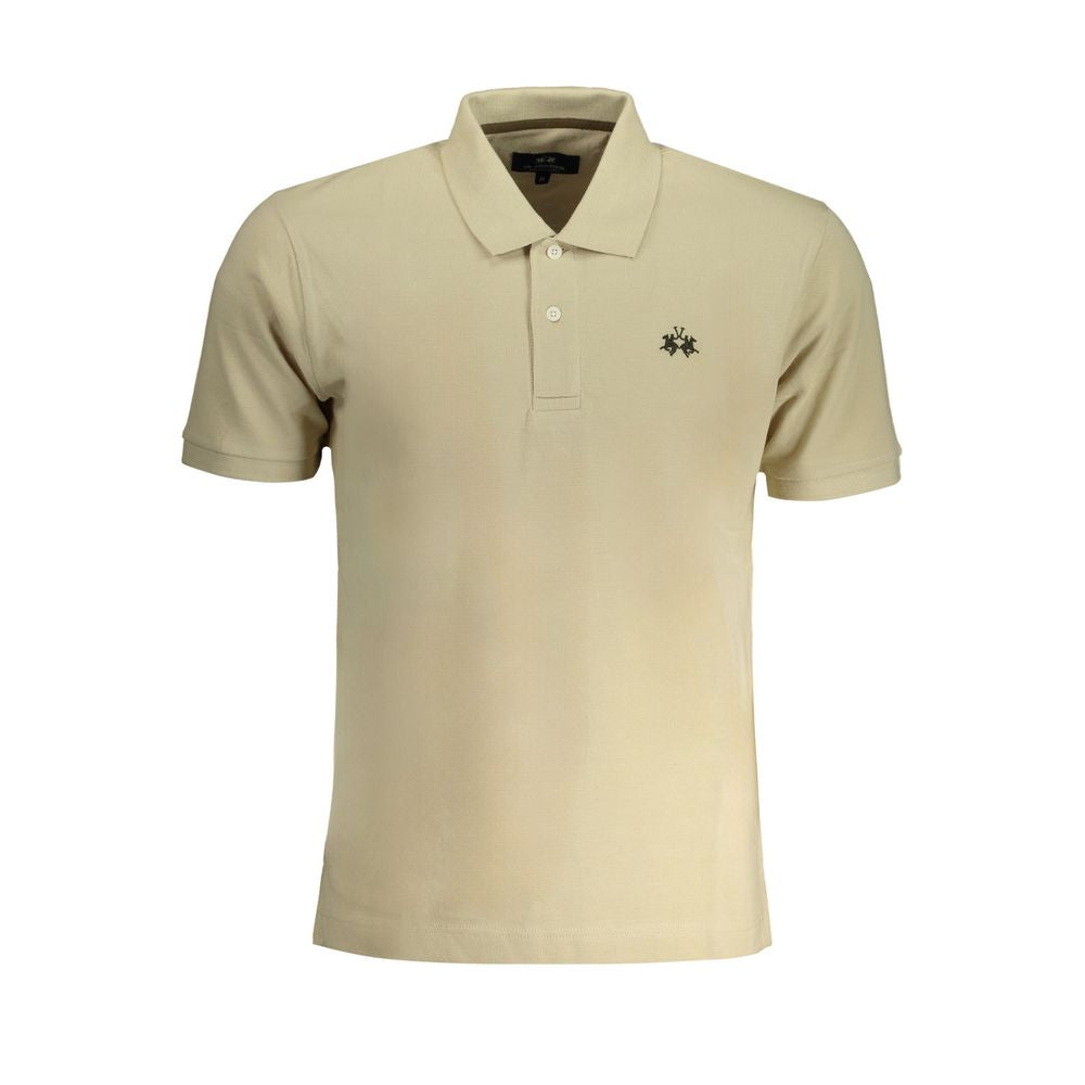 La Martina Beige Cotton Men Polo Shirt