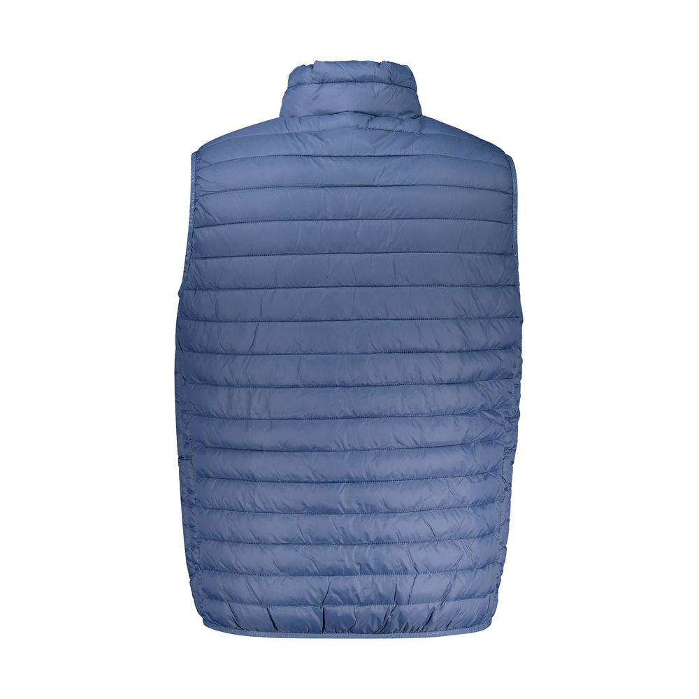 Back view of North Sails Blue Polyamide Men Jacket showing quilted design and modern style.