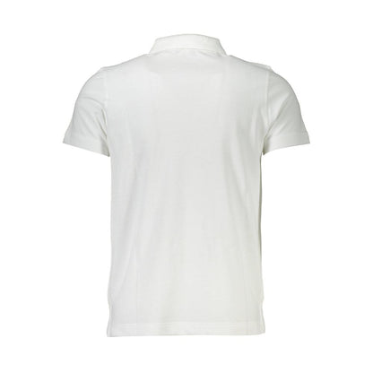 Cavalli Class White Cotton Men Polo Shirt
