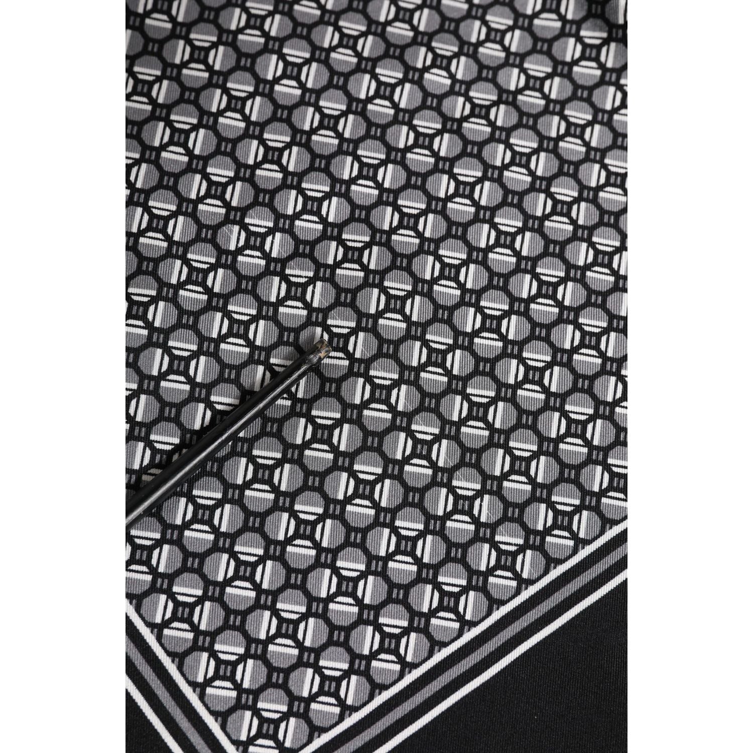 Dolce & Gabbana Black White Patterned Square Foulard Scarf
