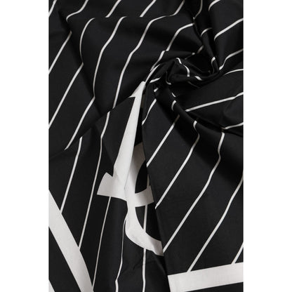 Dolce & Gabbana Black White DG Logo Square Men Foulard Scarf