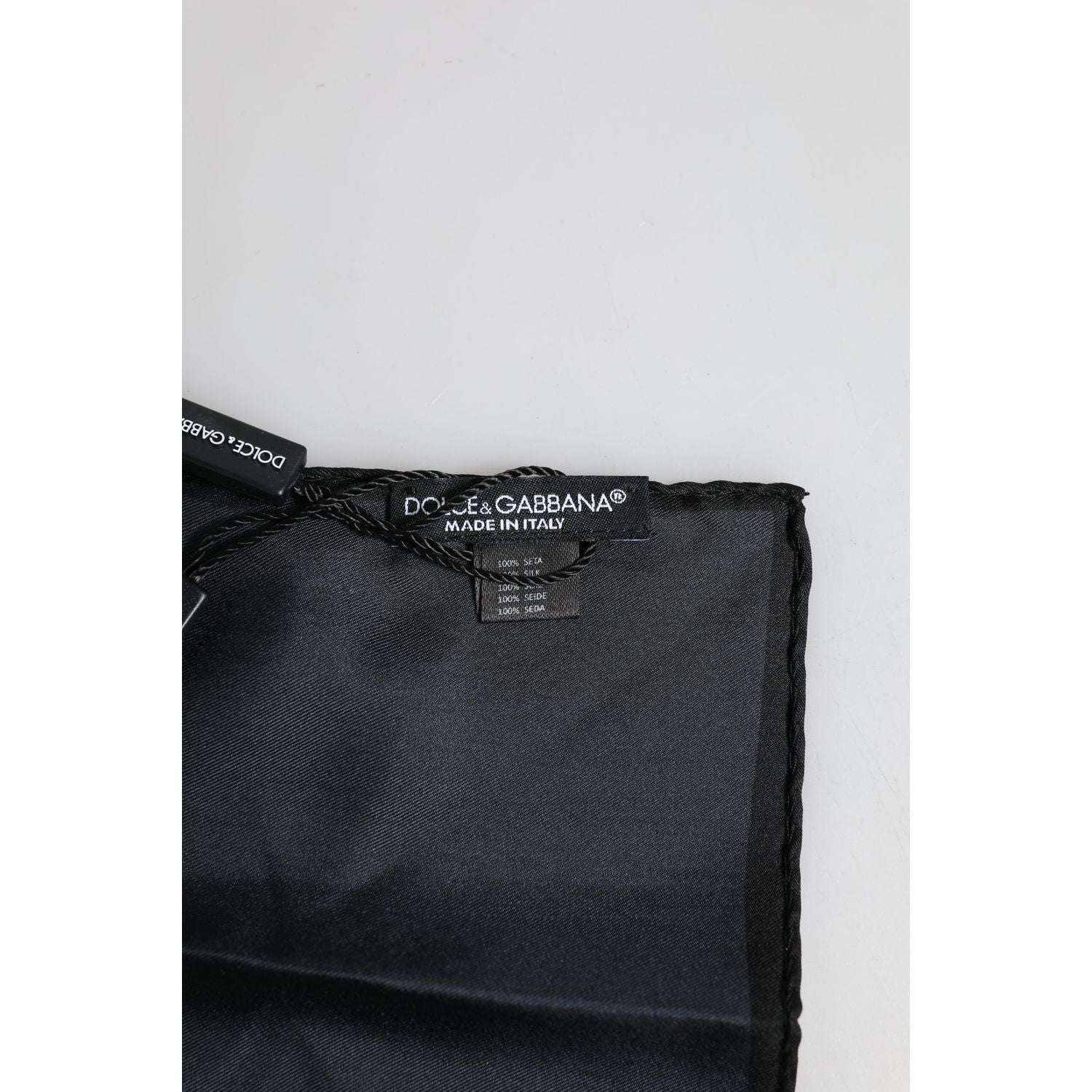 Dolce & Gabbana Blue DG Crown Silk Square Men Foulard Scarf