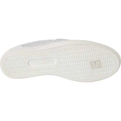 Dolce & Gabbana White Leather Lace Slip On Loafers Shoes