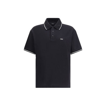 Amiri Black Cotton Polo Shirt
