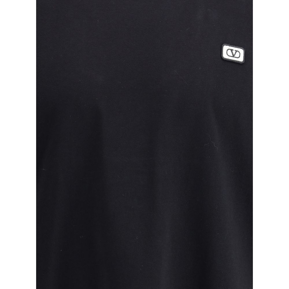 Valentino Black Cotton T-Shirt