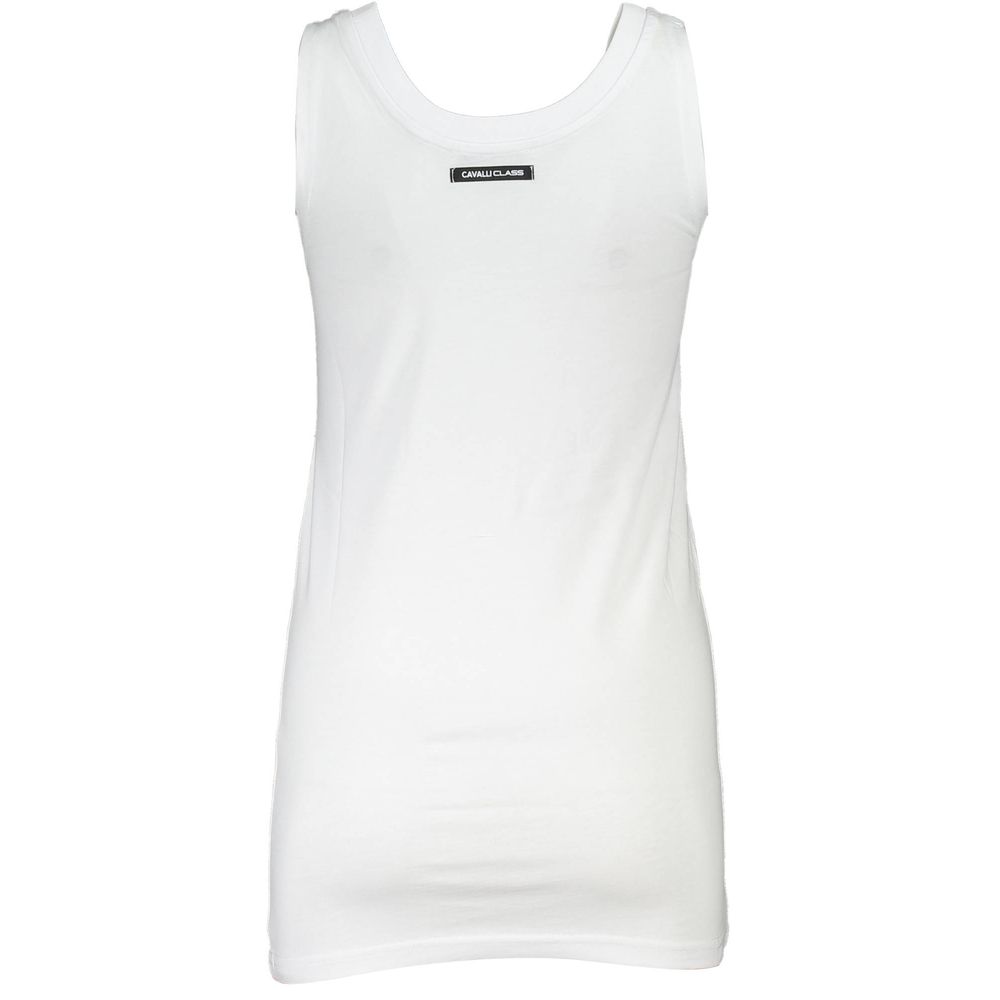 Cavalli Class White Cotton T-Shirt