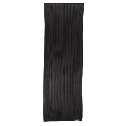 Calvin Klein Black Cotton Scarf, 30x160 cm with logo, stylish and elegant design
