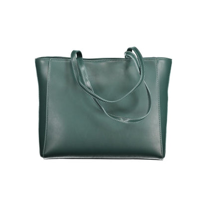 Mario Valentino Green Polyethylene Handbag with two handles and zip closure