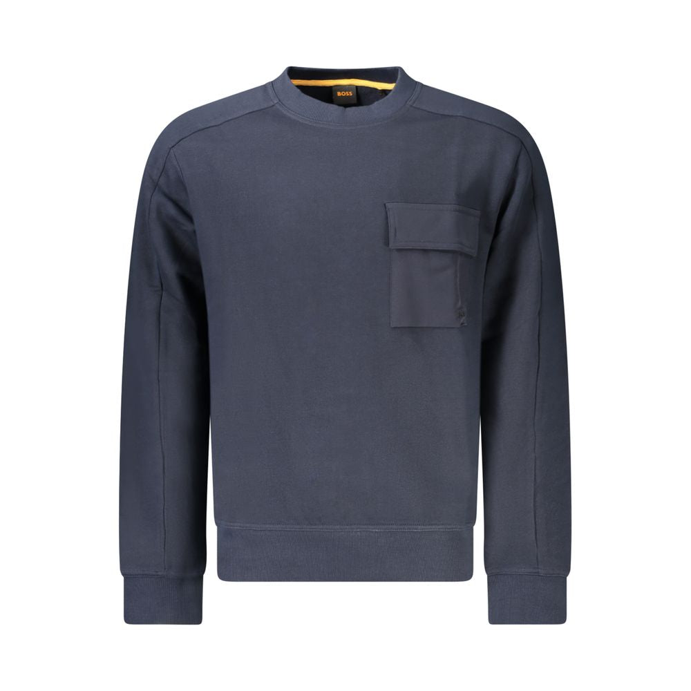 Hugo Boss Blue Cotton Sweatshirt