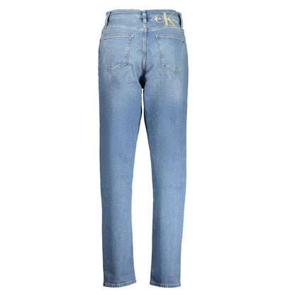 Calvin Klein Blue Cotton Mom Jeans Calvin Klein