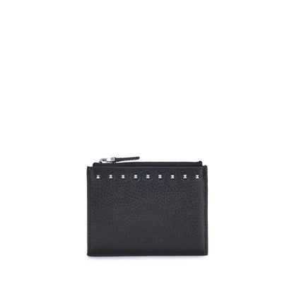 Valentino Garavani Black Calf Leather Bos Taurus Wallet