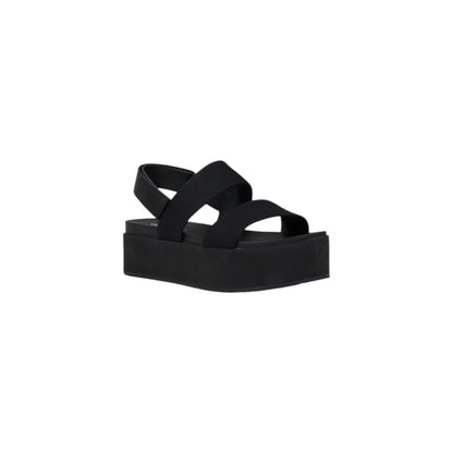 Calvin Klein Jeans Black Organic Cotton Platform Sandals