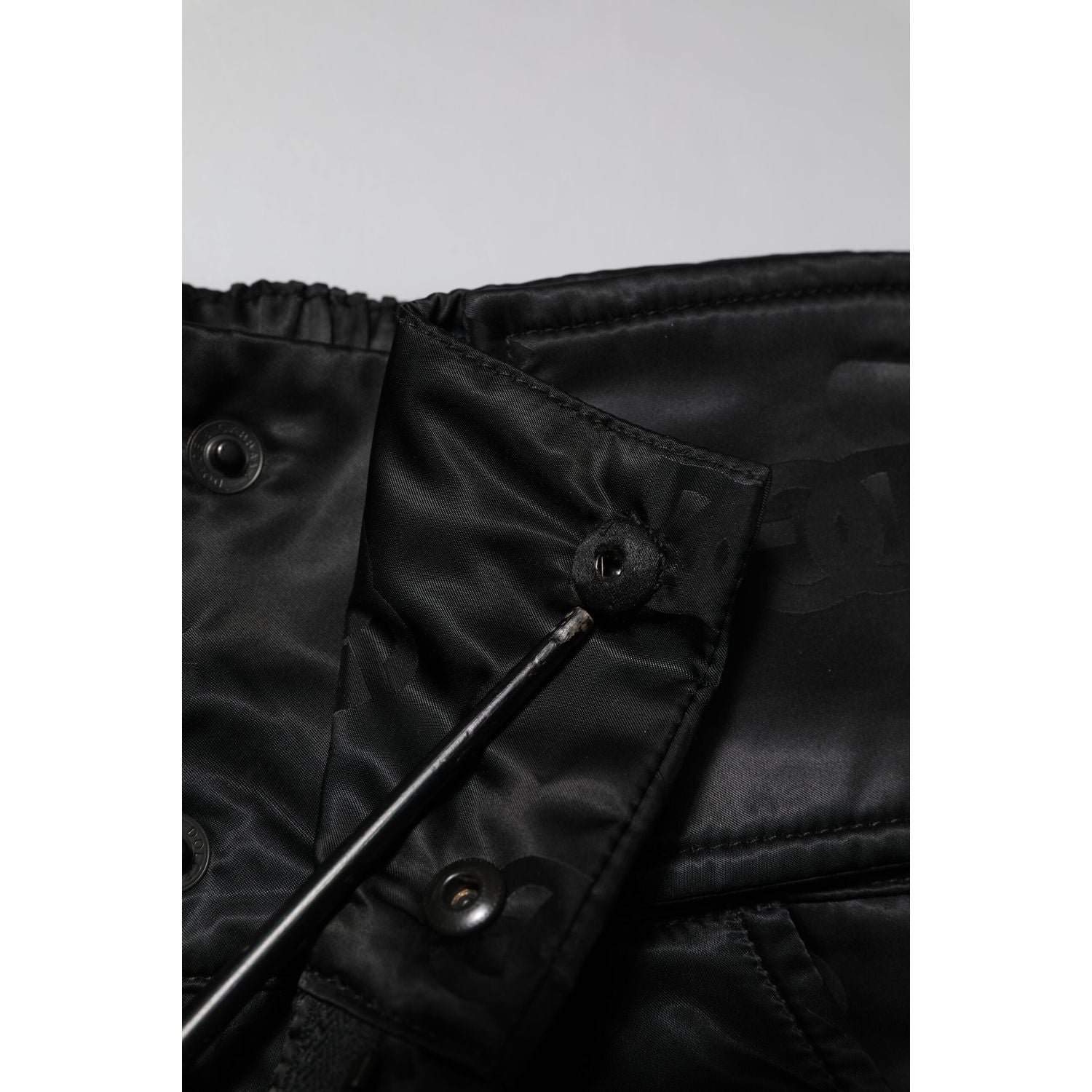 Dolce & Gabbana Black Nylon DG Logo Straight Pants