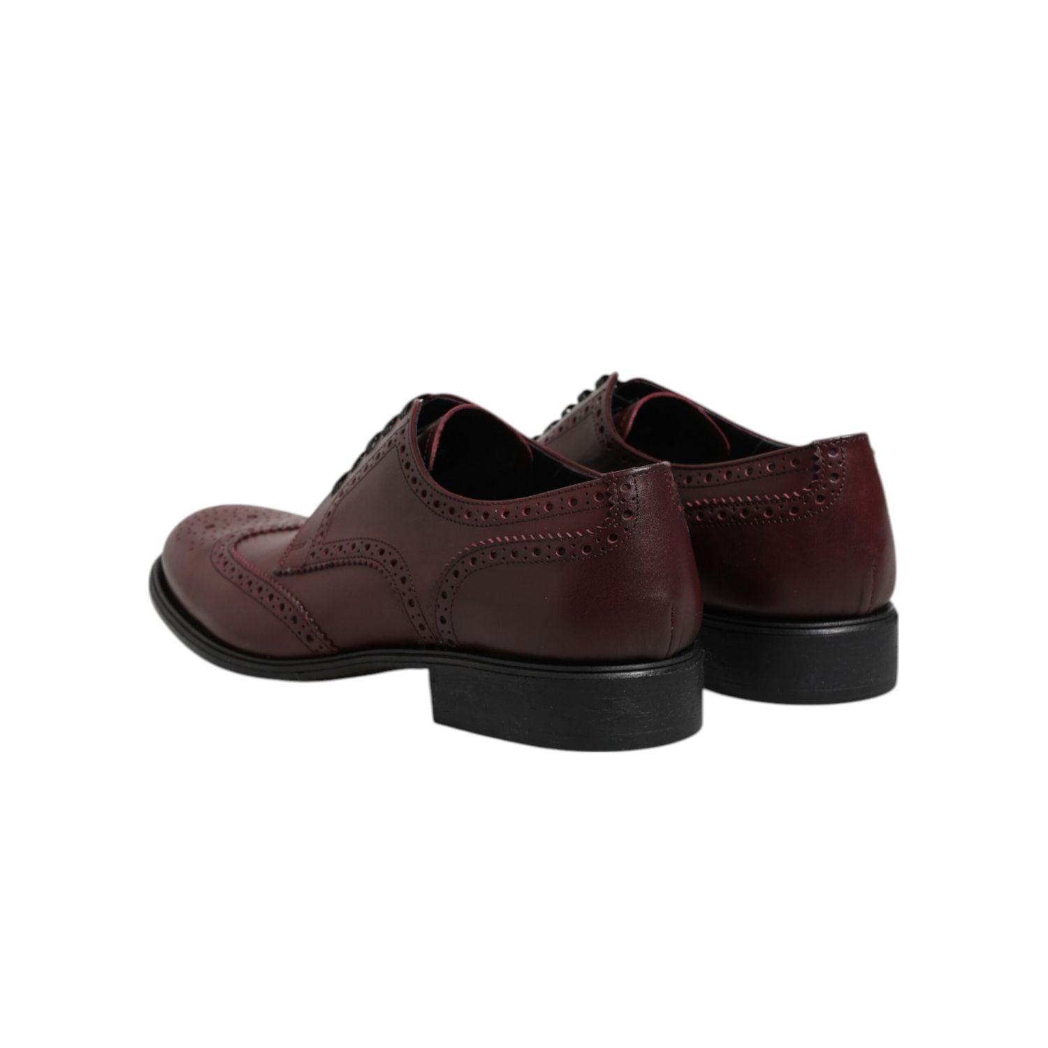 Dolce & Gabbana Brown Leather Lace Up Derby Dress Shoes