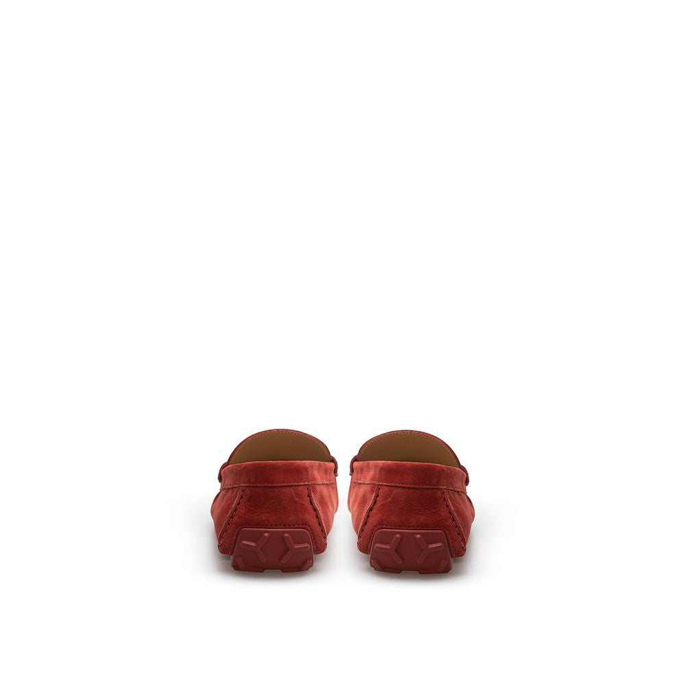 Bally Bordeaux Leather Moccassin